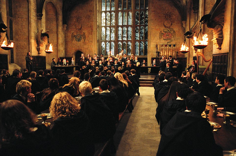 The choir with singing toads in the Great Hall from in Warner Bros. Pictures' "Harry Potter and the Prisoner of Azkaban."